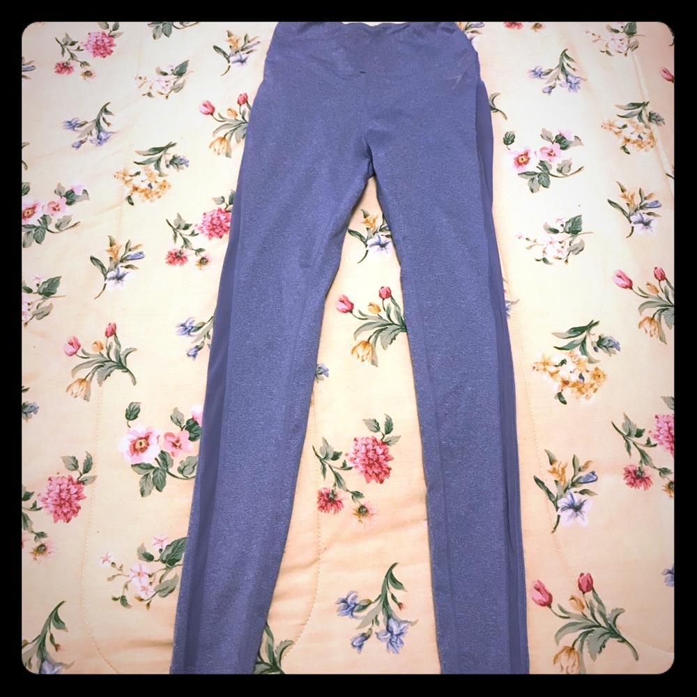 Gym Shark Leggings- Size Small- Light Blue/Mesh